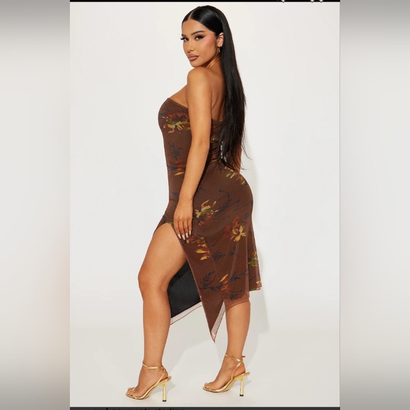 🔥 NWT Fashion Nova Strapless Amelia Mesh Midi Dress Women's Size 2X - Picture 11 of 11